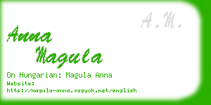 anna magula business card
